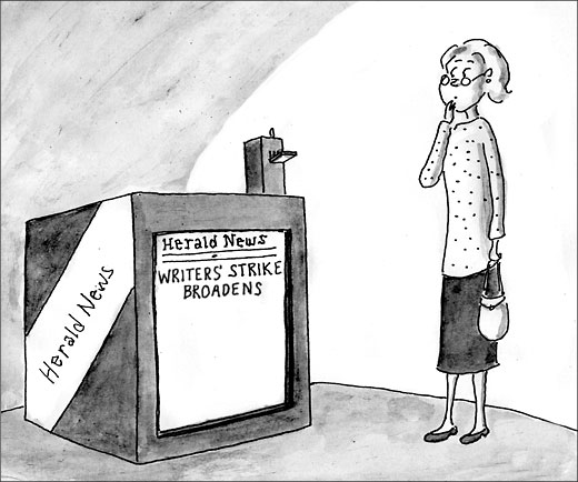 writers strike cartoon