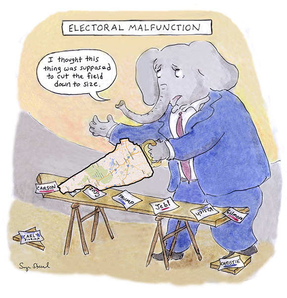 new hampshire primary, gop field, kasich, rubio, ted cruz, jeb bush, winnow, polls, results, election 2016, cartoon