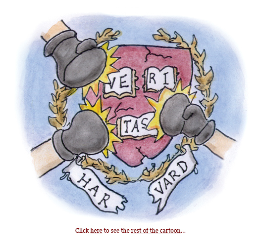 harvard, trump administration, accredidation, international students, increase mather, alan garber, cartoon, sage stossel