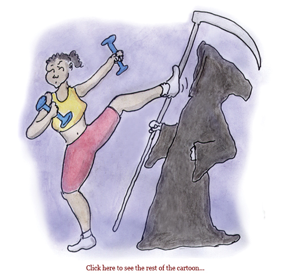 mortality, 2025, 2026, new year, death, loved ones, friends, longevity, the stoics, dance of death, aging, grim reaper, immortality, diet, exercize, memento mori, marcus aurelius, seneca, remembrances, cartoon, sage stossel