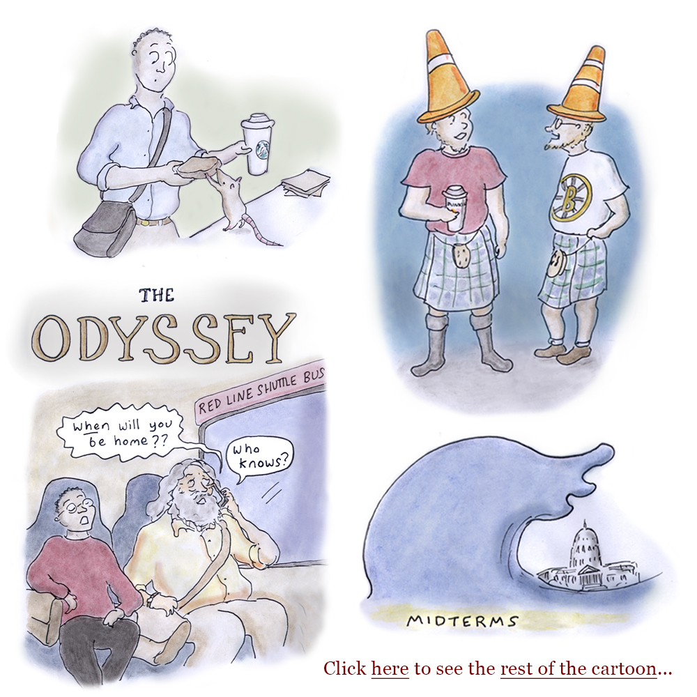 summer 2026 summer 2026, tartan army, explosive diarrhea, cyclosporeia red sox streak, winning july, bso musicians vs. board trustees, the odyssey, red line mbta shutdown, jimothy, south station rats, electoral dissatisfaction, blue wave, midterms, cartoon, sage stossel